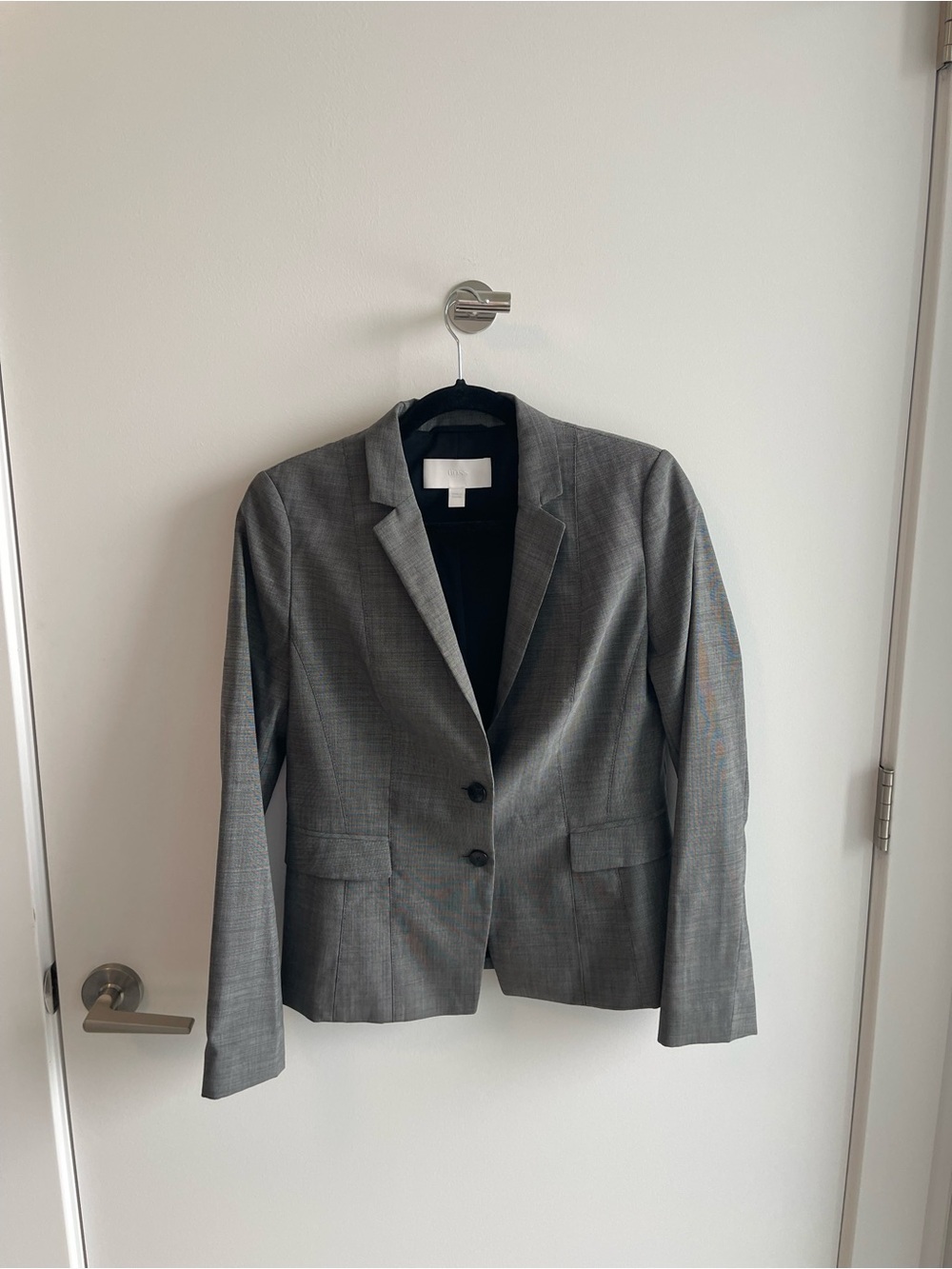 BOSS Grey Two-Button Women's Blazer